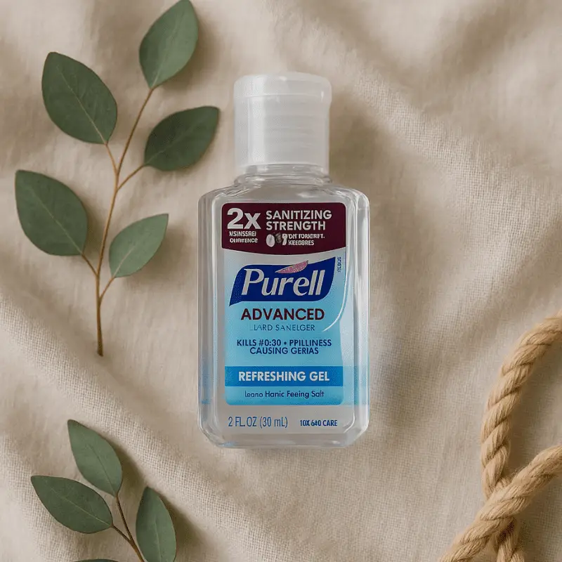 Travel-sized hand sanitizer included in Warrior Bag cancer care package